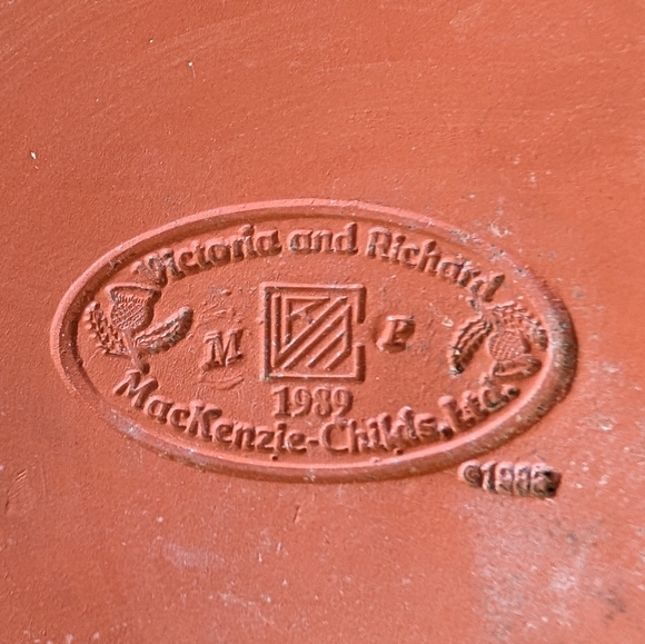 Vintage Mackenzie Childs Dinner Plate Rose Cottage - Picture 9 of 10